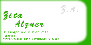 zita alzner business card